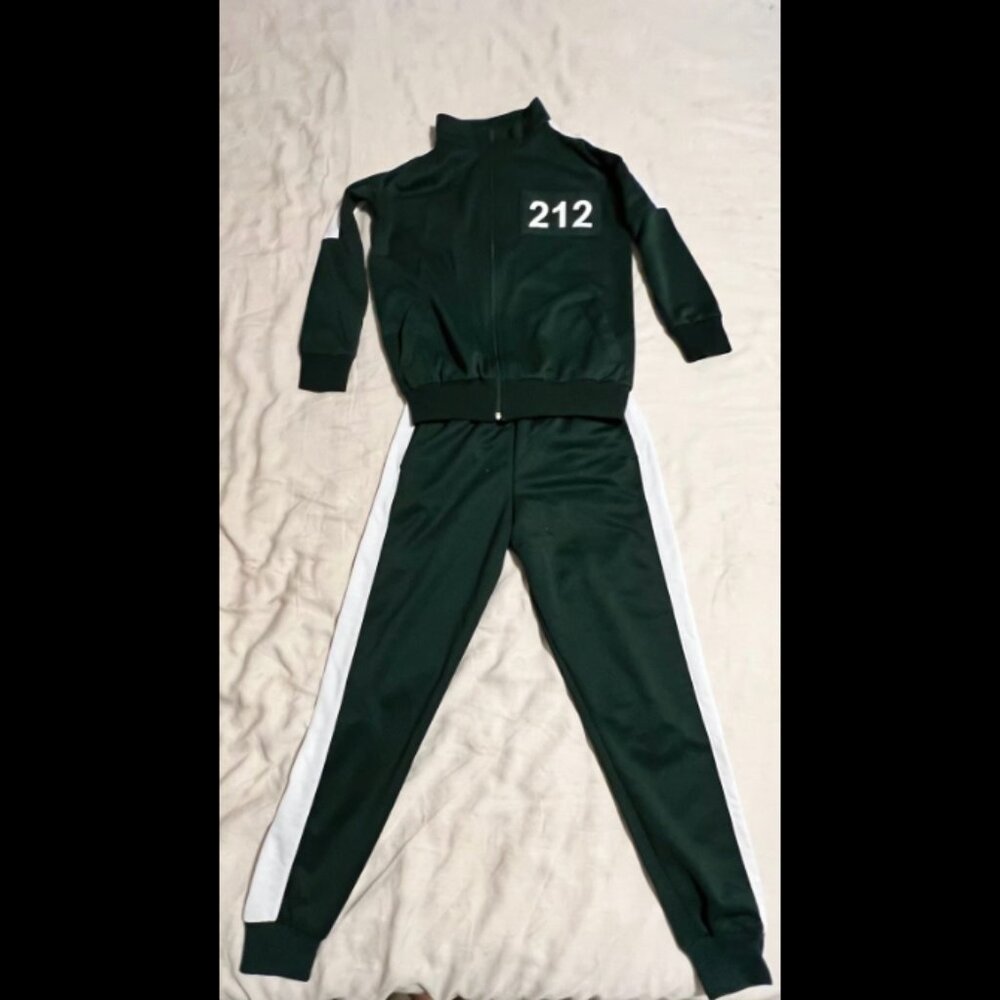 Green and White Tracksuit